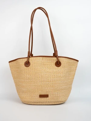 Victor & Hugo Paris Shopper bag "Solea" w kolorze beżowo-brązowym - 50 x 28 x 18 cm rozmiar: onesize
