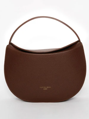 Victor & Hugo Paris Skórzana torebka "Alexa" w kolorze brązowym - 30 x 19 x 7,5 cm rozmiar: onesize