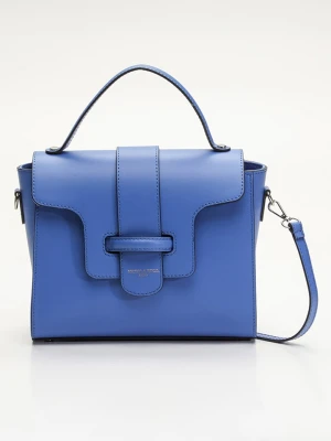 Victor & Hugo Paris Skórzana torebka "Ariel" w kolorze niebieskim - 26,5 x 23 x 8 cm rozmiar: onesize