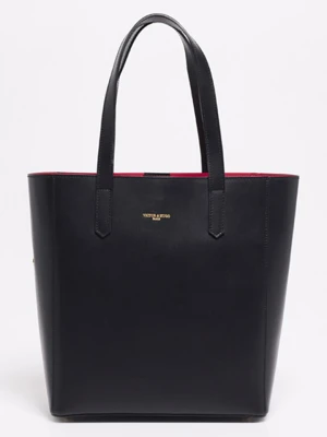 Victor & Hugo Paris Skórzana torebka "Bold" w kolorze czarnym - 32 x 40 x 13 cm rozmiar: onesize