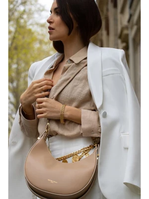 Victor & Hugo Paris Skórzana torebka "Bruna" w kolorze beżowym - 25 x 15 x 8,5 cm rozmiar: onesize