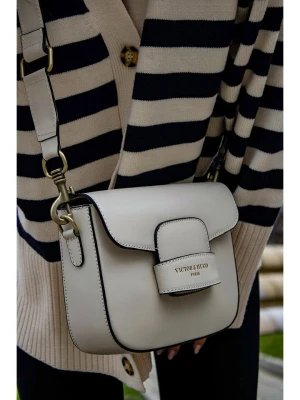 Victor & Hugo Paris Skórzana torebka "Elaine" w kolorze białym - 26 x 16 x 6 cm rozmiar: onesize