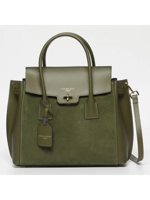 Victor & Hugo Paris Skórzana torebka "Jane" w kolorze ciemnozielonym - 36 x 35 x 24 cm rozmiar: onesize