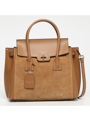 Victor & Hugo Paris Skórzana torebka "Jane" w kolorze karmelowym - 36 x 35 x 24 cm rozmiar: onesize