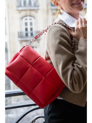 Victor & Hugo Paris Skórzana torebka "Mini Alaba" w kolorze czerwonym - 30 x 19 x 10 cm rozmiar: onesize