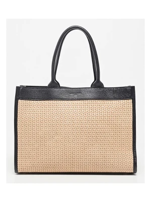 Victor & Hugo Paris Skórzana torebka "Nina" w kolorze beżowym - 37 x 27 x 12 cm rozmiar: onesize