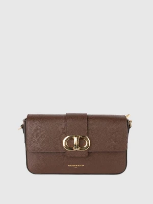 Victor & Hugo Paris Skórzana torebka "Rose" w kolorze brązowym - 27 x 16 x 6 cm rozmiar: onesize