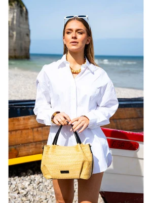 Victor & Hugo Paris Skórzana torebka "Tahiti" w kolorze beżowym - 25 x 15 x 20 cm rozmiar: onesize