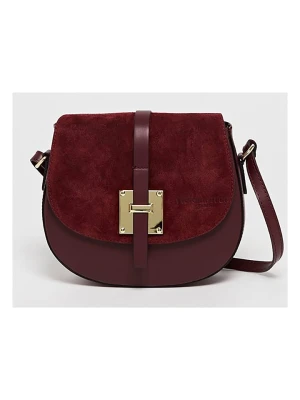 Victor & Hugo Paris Skórzana torebka w kolorze bordowym - 22 x 18 x 6 cm rozmiar: onesize