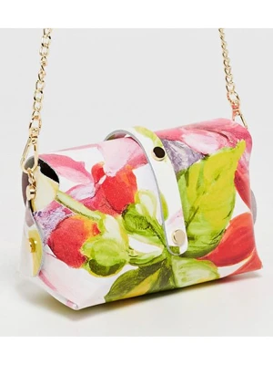 Victor & Hugo Paris Skórzana torebka w kolorze kremowo-różowo-zielonym - 16 x 10 x 9 cm rozmiar: onesize