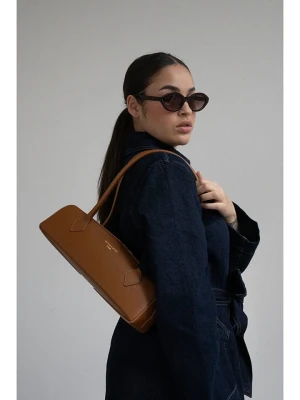 Victor & Hugo Paris Skórzana torebka "Zhora" w kolorze jasnobrązowym - 32 x 11 x 10 cm rozmiar: onesize