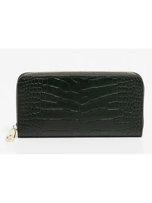 Victor & Hugo Paris Skórzany portfel "Eni" w kolorze khaki - 19 x 10 cm rozmiar: onesize