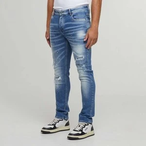 Victor Ripped Slim Fit Jeans, marki2Y STUDIOS, Spodnie dżinsowe, w kolorze niebieski, rozmiar: 28/32