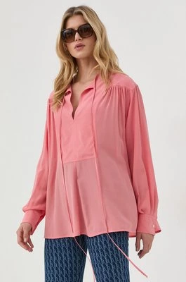 Victoria Beckham bluzka damska kolor różowy gładka