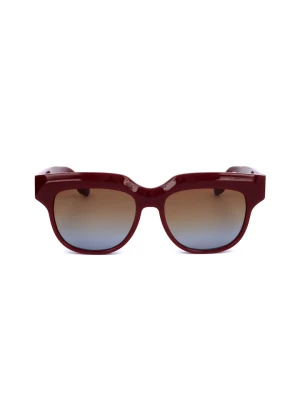Victoria Beckham Damskie okulary przeciwsłoneczne w kolorze bordowo-brązowo-niebieskim rozmiar: 54