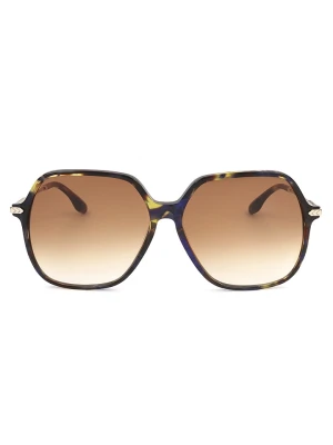 Victoria Beckham Damskie okulary przeciwsłoneczne w kolorze złoto-brązowo-jasnobrązowym rozmiar: 60