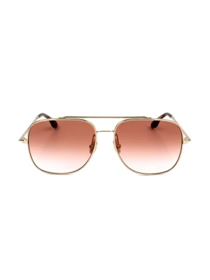 Victoria Beckham Damskie okulary przeciwsłoneczne w kolorze złoto-jasnobrązowym rozmiar: 59