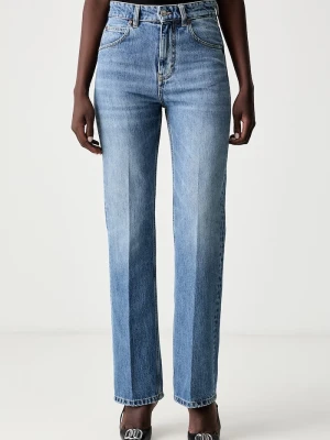 Victoria Beckham jeansy slim fit damskie Julia niebieski
