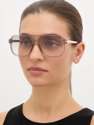 Victoria Beckham okulary przeciwsłoneczne damskie beżowy