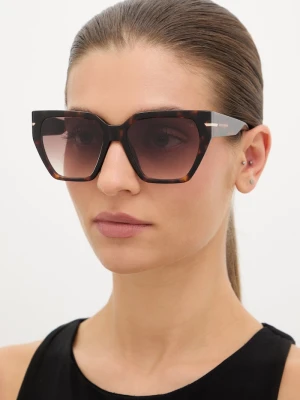 Victoria Beckham okulary przeciwsłoneczne damskie brązowy