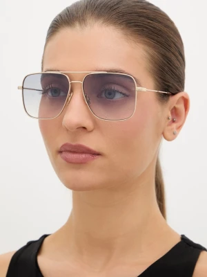 Victoria Beckham okulary przeciwsłoneczne złoty