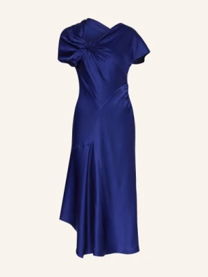 Victoria Beckham Satynowa Sukienka Koktajlowa blau