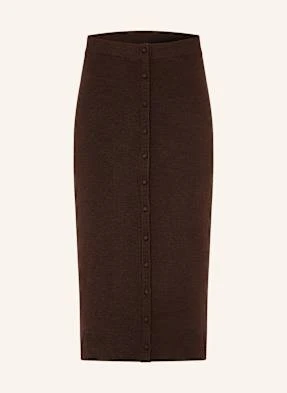 Victoria Beckham Spódnica Z Dzianiny Z Wełny Merino braun