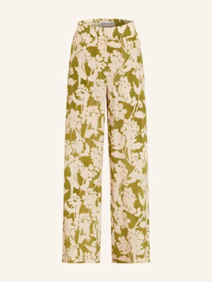 Victoria Beckham Spodnie Marlena Z Jedwabiu gruen