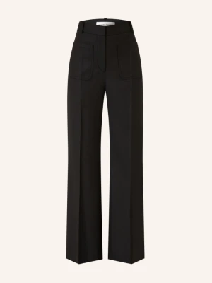 Victoria Beckham Spodnie Typu Marlena Alina schwarz CZARNY