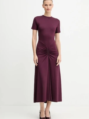 Victoria Beckham sukienka kolor bordowy maxi prosta 1325JDR006476A