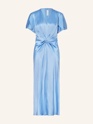 Victoria Beckham Sukienka Satynowa blau
