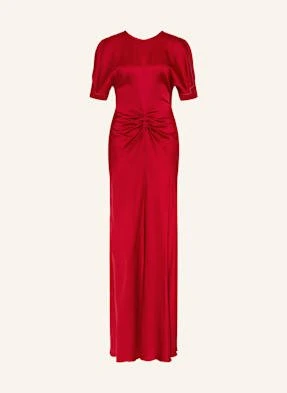 Victoria Beckham Sukienka Wieczorowa Z Satyny rot