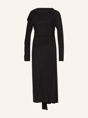 Victoria Beckham Suknia Wieczorowa Z Falbanami schwarz CZARNY