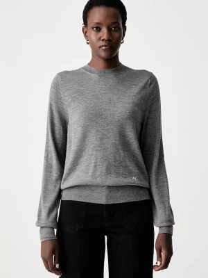 Victoria Beckham sweter damski z wełną merino Austen szary