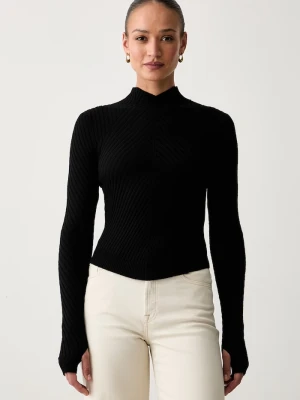 Victoria Beckham sweter damski z wełny merino czarny