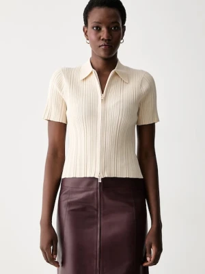 Victoria Beckham sweter z krótkim rękawem damski z wiskozą