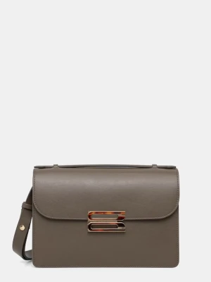 Victoria Beckham torebka crossbody damska skórzana Dorian brązowy