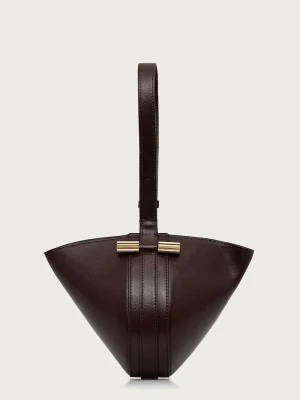 Victoria Beckham torebka hobo damska skórzana Portofino bordowy