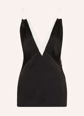 Victoriabeckham Top Cami Z Koronkowym Obszyciem schwarz