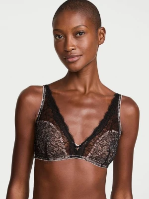 Victoria's Secret Biustonosz braletka koronkowy bez fiszbin Tease Różowy