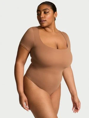 Victoria's Secret Body z krótkimi rękawkami i kwadratowym dekoltem FeatherSoft