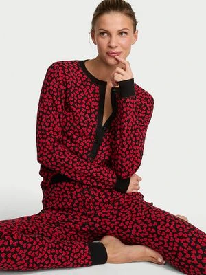 Victoria's Secret Ciepła piżama bawełniana z długim rękawem Thermal