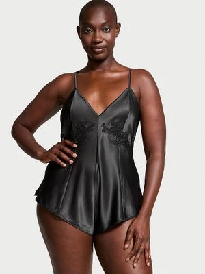 Victoria's Secret Kombinezon satynowy do spania Jaguar Romper