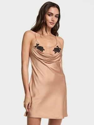 Victoria's Secret Koszulka nocna satynowa Sheer Rose