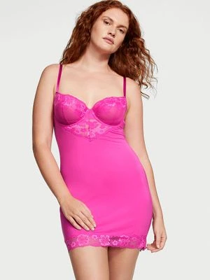 Victoria's Secret Koszulka nocna z modalu z koronką Lace Mini Slip