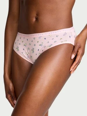 Victoria's Secret Majtki bawełniane figi z wysoko wyciętymi nogawkami High-Leg Brief