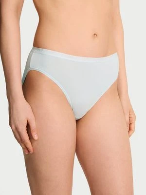 Victoria's Secret Majtki bawełniane figi z wysoko wyciętymi nogawkami High-Leg Brief