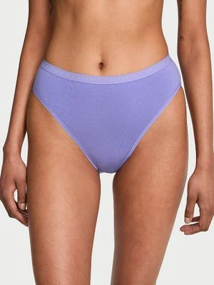 Victoria's Secret Majtki bawełniane figi z wysoko wyciętymi nogawkami High-Leg Brief 44M6