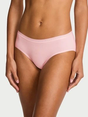 Victoria's Secret Majtki bawełniane Hiphugger Różowy