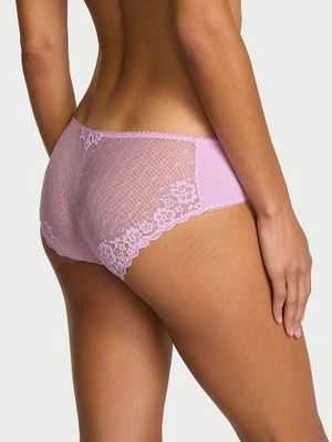 Victoria's Secret Majtki bawełniane z siateczką z tyłu Heart Lace Hiphugger